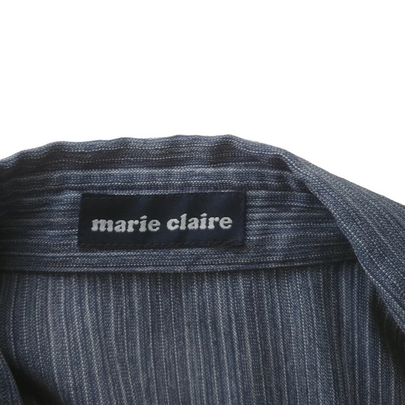 Marie Claire Safari Style  Tunic with Tie Blue/White 4/5 - Picture 7 of 8
